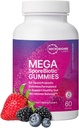 Microbiome Labs Spore based Probiotic Gummies for Women, Men & Children - MegaSporeBiotique Gummies - 4 Bacillus Probiotics for Digestive Health & Microbiome Support - Berry Flavor (60 Gummies)