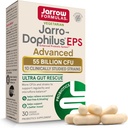 Jarrow Formules Jarro-Dophilus EPS Advanced, 55 Million CFU Probiotiques, Soutien digestif pour les adultes, 30 gélules de supplément probiotique, jusqu'à 30 jours d'approvisionnement