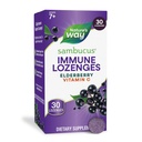 Nature's Way Sambucus Immune Lozenges, avec vitamine C, extrait de mûrier noir, soutien immunitaire*, 30 Lozenges (paquetage mai Vary)