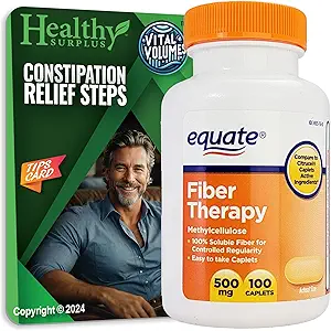 Thérapie des fibres Methylcellulose 500 mg 100 Caplets et volumes vitaux Conseils Carte