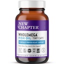 Nouveau chapitre Supplément d'huile de poisson Wholemega, Capsules minuscules, 2000mg par portion, Huile de saumon sauvage d'Alaska éprouvée cliniquement avec Oméga-3 + Vitamine D3 + Astaxanthine, 500mg Chaque - 90 Compte