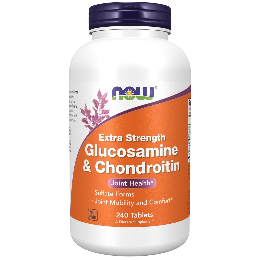 MAINTENANT compléments alimentaires, glucosamine et chondroïtine, formes de sulfate, 240 comprimés
