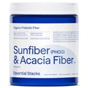 Piles essentielles fibre de soleil bio fibre prébiotique (partiellement hydrolysée Guar Gum/PHGG) avec poudre de fibre d'acacia - sans gluten, sans OGM et fibre soluble non aromatisée (7.4 oz)