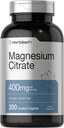 Horbäach Magnesium Citrate | 400mg | 200 Caplets | Vegetarian, Non-GMO, and Gluten Free Supplement