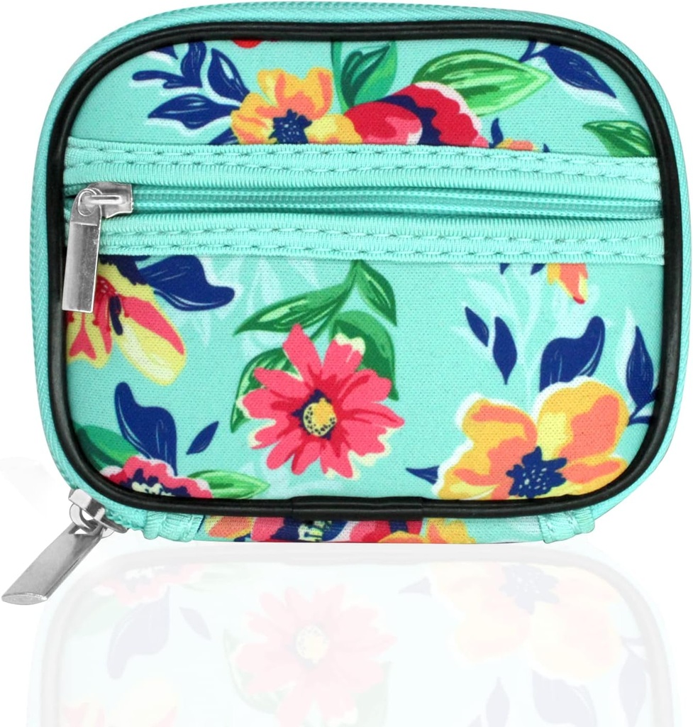 Serfeymi Weekly Travel Pill Organizer Pill Case for Purse with Removable 7 Day Pill Box, Fashionable Travel Medicine Organizer Pill Container for Medicine, Vitamin, Supplement - Green 01