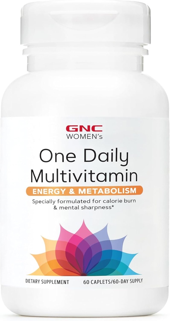 Multivitamine quotidienne unique pour les femmes de la GNC - Énergie et métabolisme, soutien à une performance accrue, santé cardiovasculaire et ciblée, supplément quotidien, 60 capsules