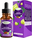Pertes de liquide d'Ashwagandha biologique pour adultes - Extrait de racine liquide d'Ashwagandha pour l'énergie et le soutien de l'humeur - Teinture Vegan non-OGM sans gluten et sans alcool (120 portions)
