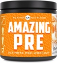 Amazing Nutrition Amazing Pre-Workout Supplement Ultimate 30 portions en poudre 2,5 grammes BCAA par portion (30 portions, orange naturel)