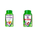 Vitafusion Vitamines gommy calcium à croquer pour les os et les dents Soutien et vitamine B12 Gummy Vitamines pour le métabolisme énergétique et le système nerveux Soutien de la santé
