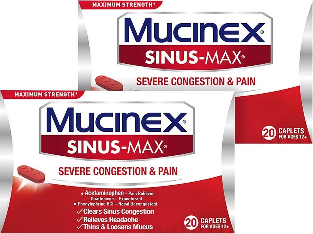 Sinus-Max Congestion & Pain Caplet (20 Compte (paquet de 2))