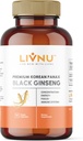 LivNu | Premium Korean Black Panax Ginseng | High Ginsenosides for Energy, Focus, Performance, Stamina, and Immune Support | Vegan Pills