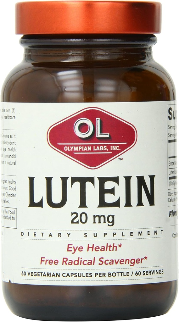 Olympien Lab Lutein Capsules caroténoïdes naturelles, 60 Nombre