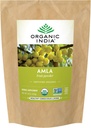 INDE ORGANIQUE Poudre Amla - Amalaki indien Gooseberry, soutien immunitaire, vitamine C pour système immunitaire, végétalien, ayurvédique Superfood, antioxydants, non-OGM, poudre Amla pour la croissance des cheveux, biologique - 1 Lb