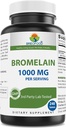 Brieofood Bromelain 1000mg par portion 240 comprimés - Enzyme digestif protéolytique - Soutient une digestion saine, la santé articulaire, l'absorption nutritive