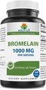 Brieofood Bromelain 1000mg par portion 240 comprimés - Enzyme digestif protéolytique - Soutient une digestion saine, la santé articulaire, l'absorption nutritive