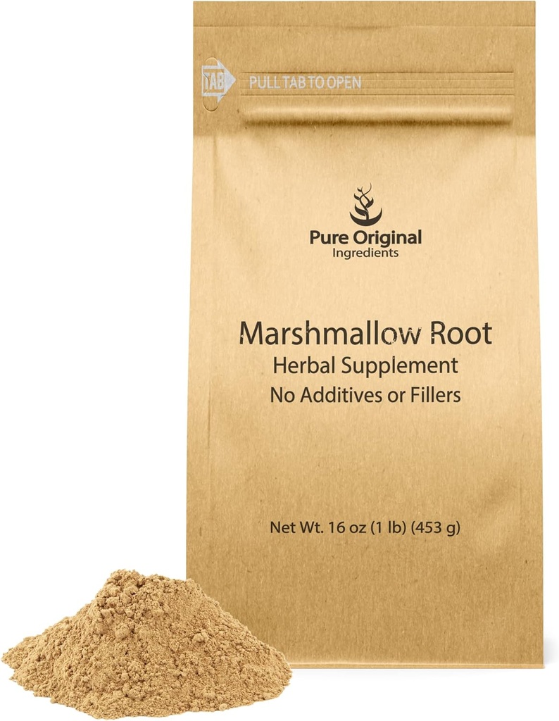 INGRÉDIENTS ORIGINALS Extrait de racine de marshmallow (1 lb), poudre, supplément à base de plantes