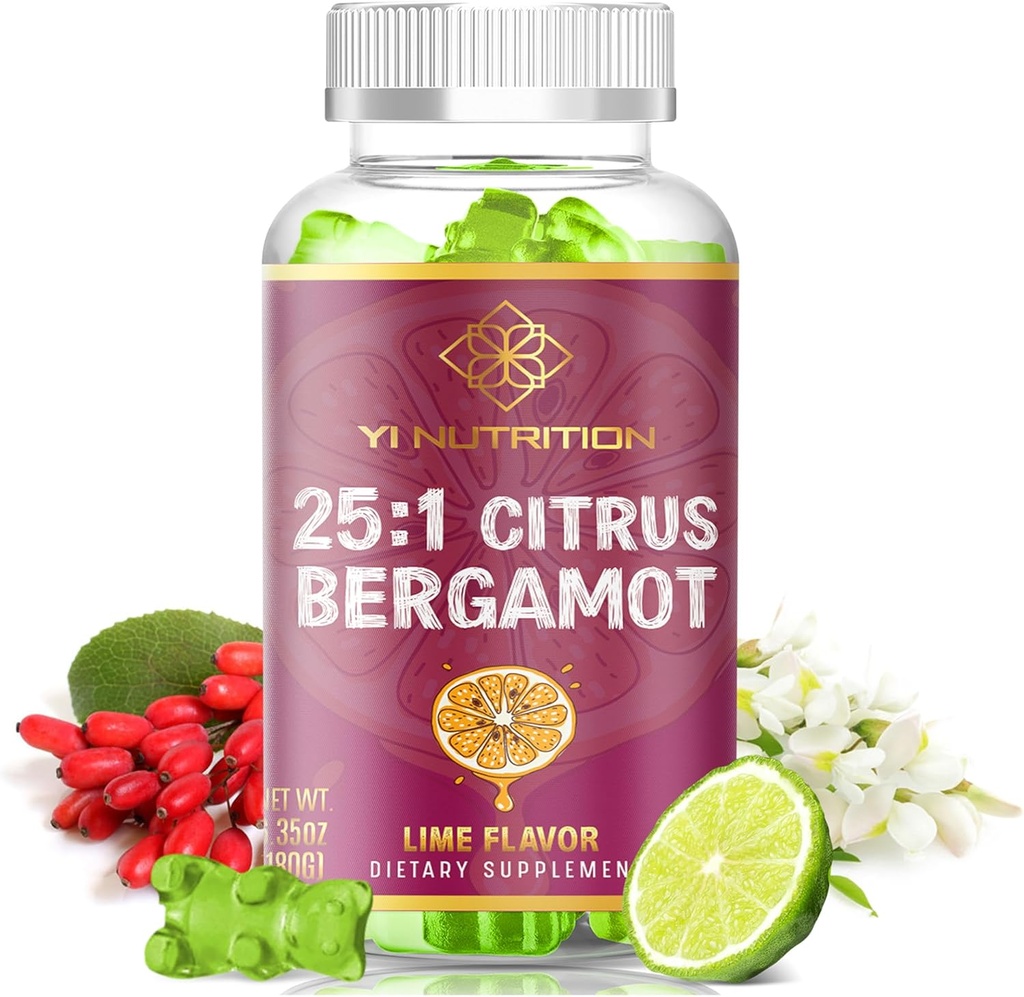 25:1 Citrus Bergamot Gummy - Pas de sucre, Pas de maltitol, Concentration plus élevée