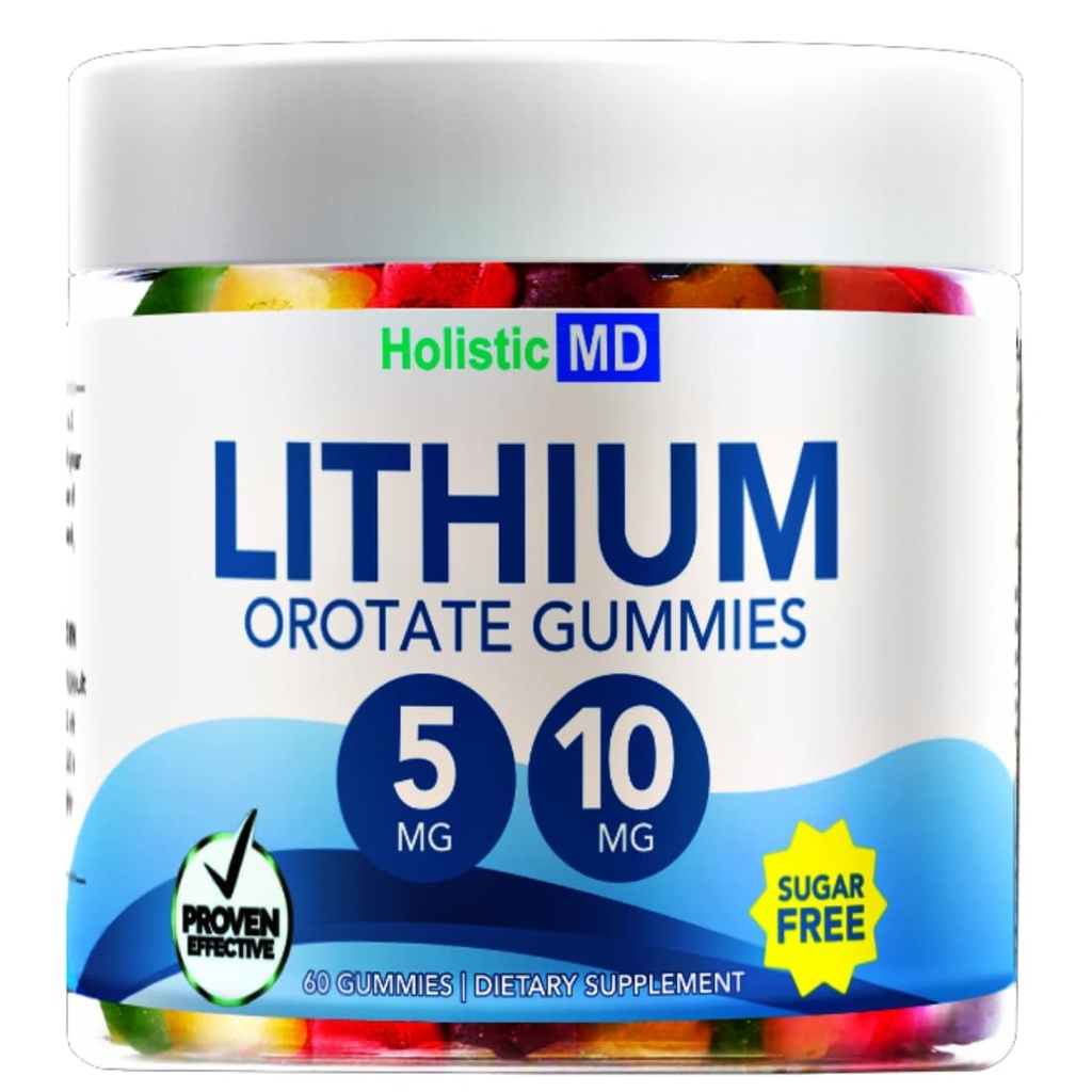 Orotate de lithium 5mg 10mg de lithium pour les hommes Femmes Enfants Lithium Orotate clinique Étudié Chélaté Haute Biovalable.