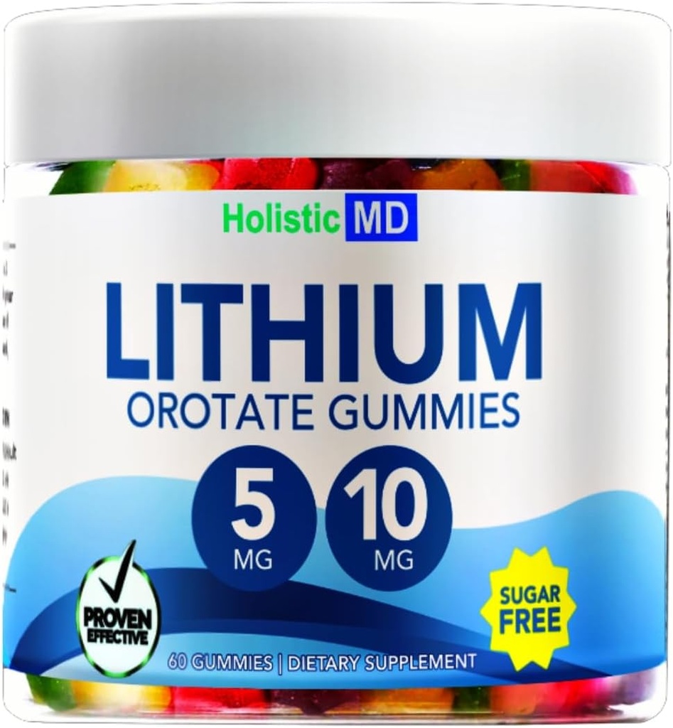 Orotate de lithium 5mg 10mg de lithium pour les hommes Femmes Enfants Lithium Orotate clinique Étudié Chélaté Haute Biovalable.