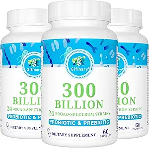 Probiotiques pour les femmes et les hommes, 300 milliards d'UCF, 24 souches Probiotiques avec 15 herbes biologiques probiotiques mélange, probiotique supplément pour l'Immune digestive Gut et la santé du corps entier -6 mois d'approvisionnement