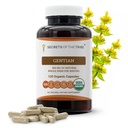 Secrets of the Tribe Gentian USDA Organic 120 Capsules, 500 mg, Responsibly farmed Organic Gentian (Gentiana Lutea) Dried Root (120 Capsules)