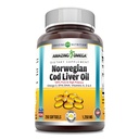 Amazing Omega Norwegian Cod Liver Oil 1250 Mg softgels Supplement.