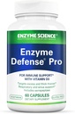 Enzyme Science Enzyme Defense Pro, 60 Capsules – Supplément de soutien à l'immunité – Formulé avec vitamine D3, L-Lysine, Calcium et Protease – Soutien à la digestion enzymatique – Système immunitaire