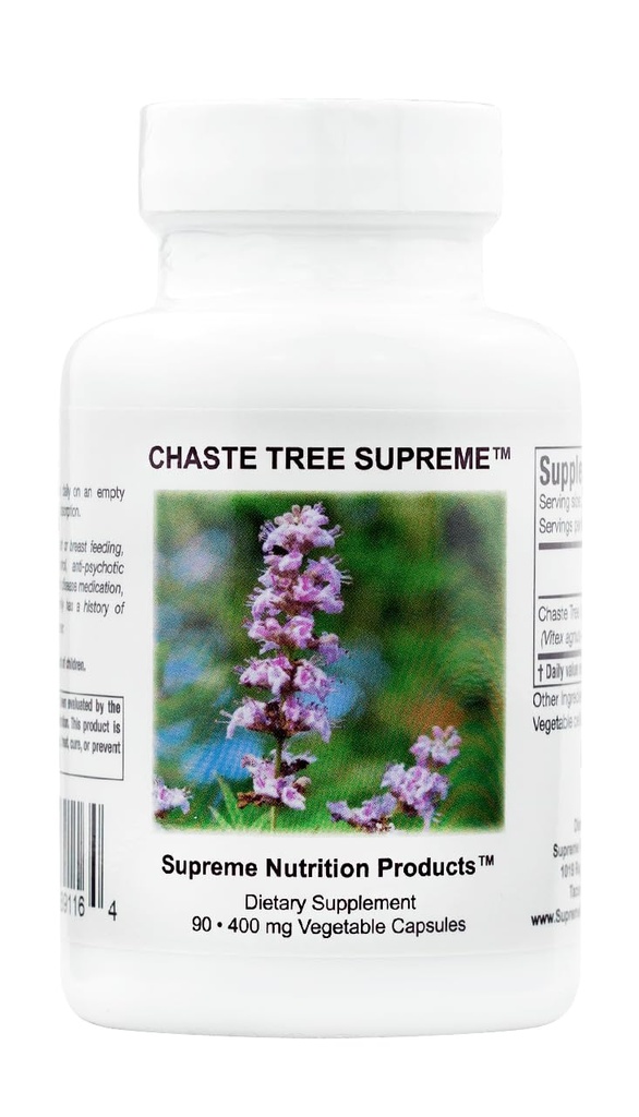 Supreme Nutrition Chaste Tree Supreme, 90 Capsules Végétariennes Pure Vitex
