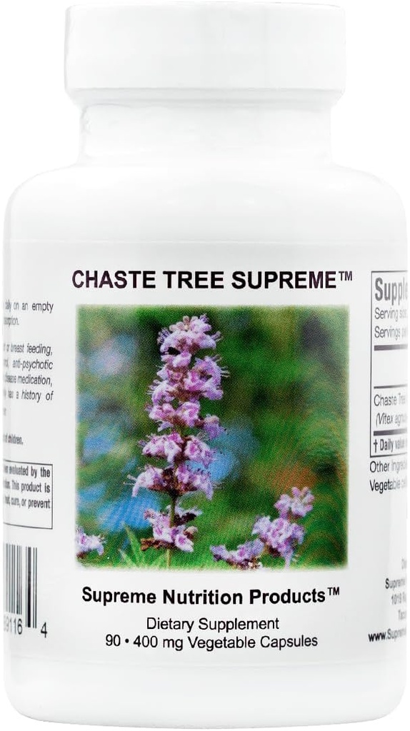 Supreme Nutrition Chaste Tree Supreme, 90 Capsules Végétariennes Pure Vitex