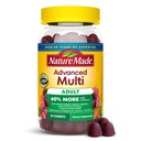 Gommies multivitamines avancées faites de la nature pour adultes, femmes et hommes Gommies multivitamines avec Citrate de magnésium, Calcium et vitamines B, soutien quotidien, 90 Gommies, 30 jours d'approvisionnement