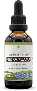 Secrets de la tribu Muira Puama Extrait d'alcool de teinture, Muira Puama (Ptychopetalum Olacoides) Séché Bark 2 oz