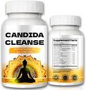 Candida Cleanse - Support Gut & Colon, Formule avancée - Origan Feuille, Wormwood, Noix noire, Acides Capryliques