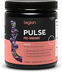 LÉGION- Tous les aliments naturels à oxyde nitrique pour stimuler l'énergie, sans créatine, naturellement sucré, Beta Alanine, Citrulline, Alpha GPC (Grape)