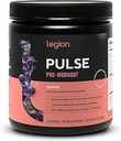 LEGION- All Natural Nitric Oxide Preworkout Drink to Boost Energy, Creatine Free, Naturally Sweetened, Beta Alanine, Citrulline, Alpha GPC (Grape)