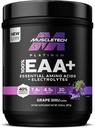 Supplément aux acides aminés essentiels MuscleTech Platinum avec électrolytes, raisin - Poudre de pré-travail pour l'énergie, la croissance musculaire et le renforcement - Complexe EAA pour hommes et femmes - 30 portions
