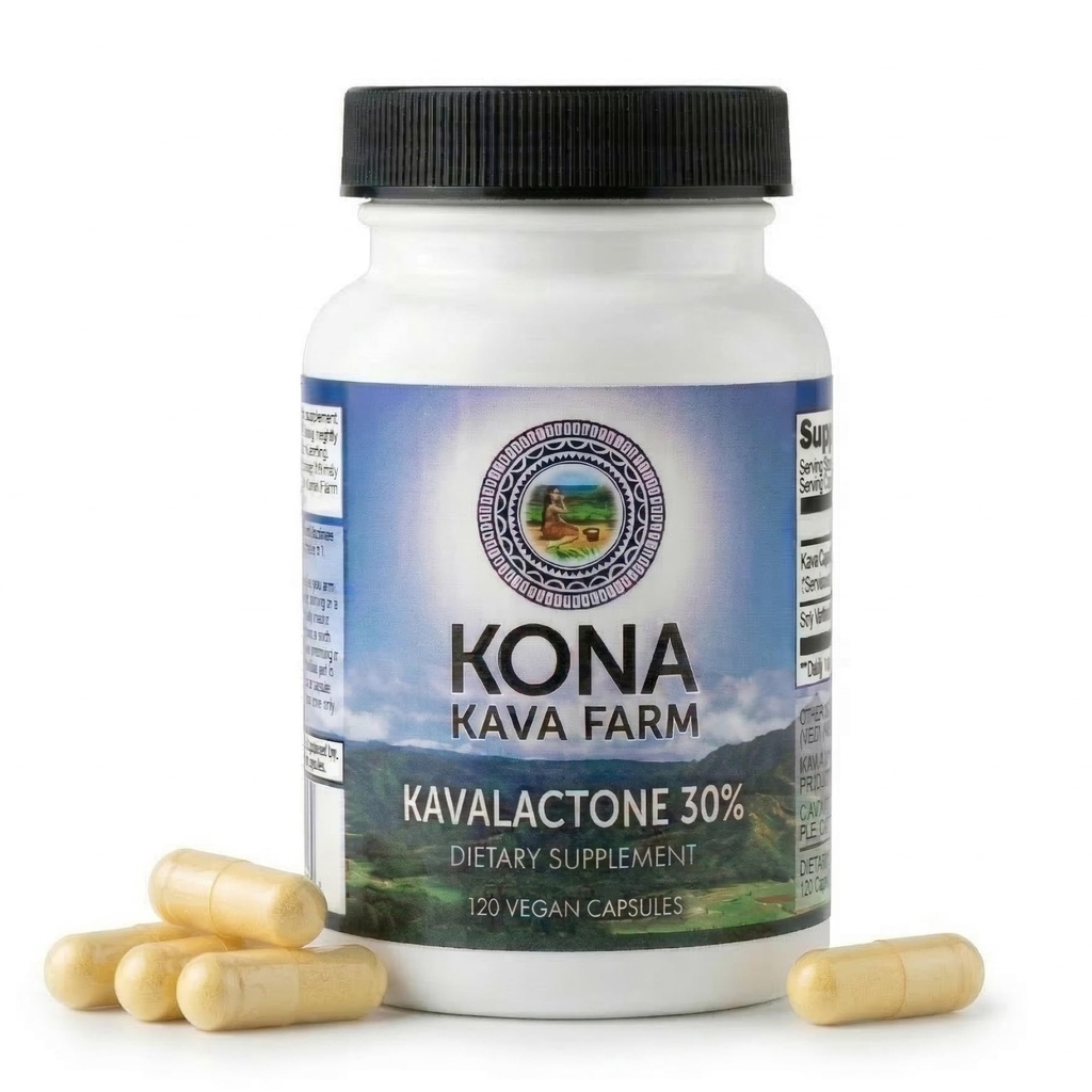 30% Kavalactone Kava Extrait Capsules (120 Capsules)
