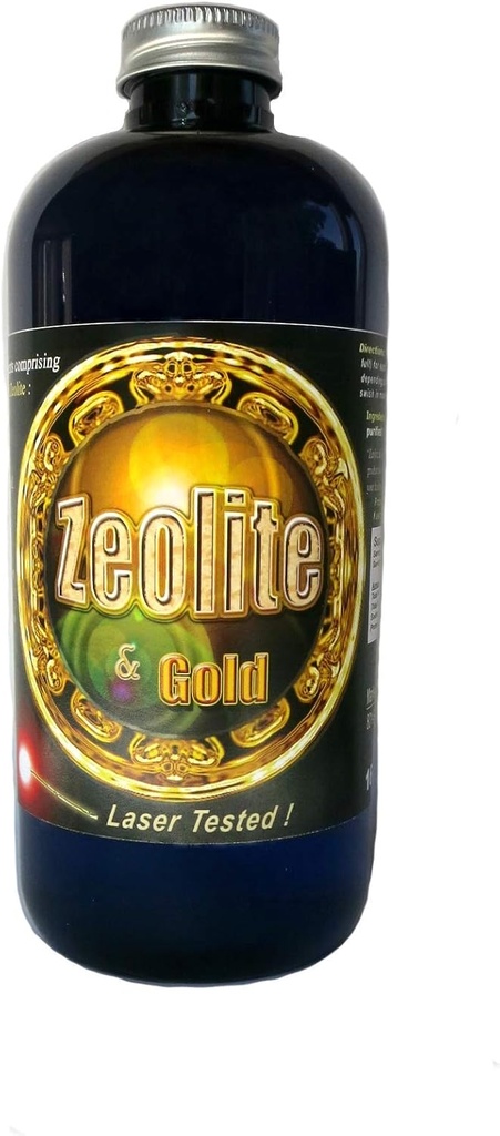 Zéolite liquide par argent MTN Minéraux, pureté médicale, la plus biodisponible, colloïdalement suspendue avec des nanoparticules d'or. 16 oz 200 ppm