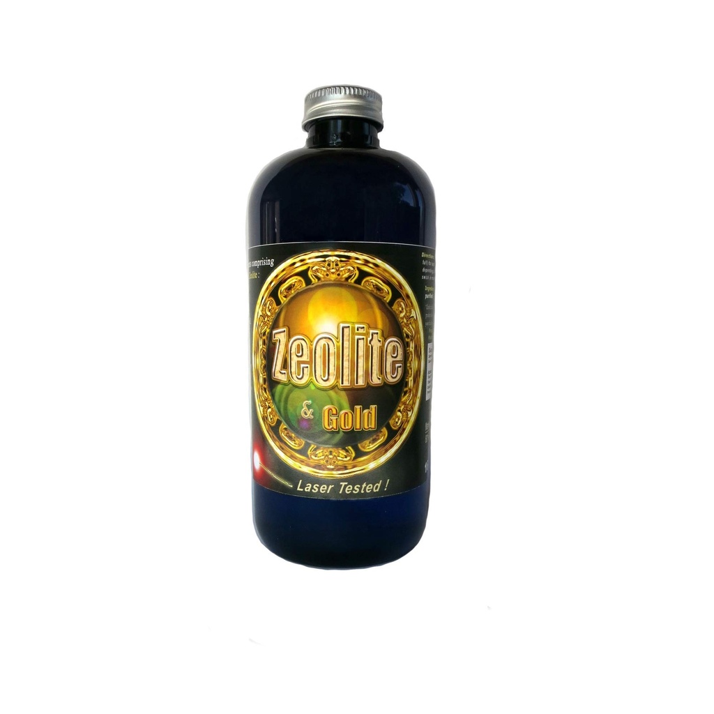 Zéolite liquide par argent MTN Minéraux, pureté médicale, la plus biodisponible, colloïdalement suspendue avec des nanoparticules d'or. 16 oz 200 ppm