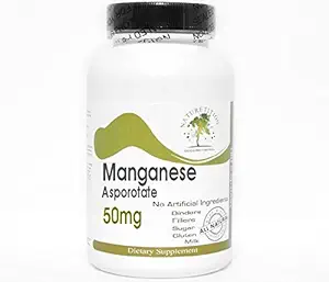 Asporotate de manganèse 50mg ~ 200 Capsules - Pas d'additifs ~ Suppléments à la nature