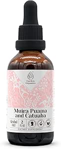Muira Puama et Catuaba Extrait de teinture naturelle sans alcool, booster système immunitaire, gouttes liquides faites à partir de 100% (2 fl oz)