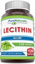 Pure Naturals Lécithine 1200 mg softgels Supplement : haute puissance : non-OGM : sans gluten (compte 120)