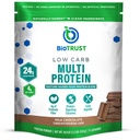 BioTrust Poudre de protéines à faible teneur en glucides – Delicious Whey & Casein Mix from Grass-Fed Hormone Free Coves – Non OGM, sans gluten (chocolat)