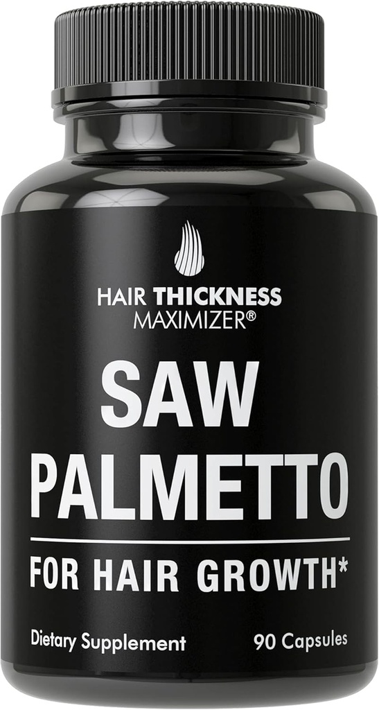 Saw Palmetto pour les hommes et les femmes cheveux. Saw Palmetto Supplément pour soutenir la force et l'épaisseur des cheveux. Caspules sans OGM et sans gluten