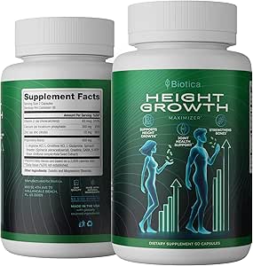 Pills de croissance en hauteur - Maximiseur de croissance naturel Hеight - Supplément de calcium Bone Up - Soutien du facteur de croissance et développement de la maturité - Formule avancée de pilules de croissance