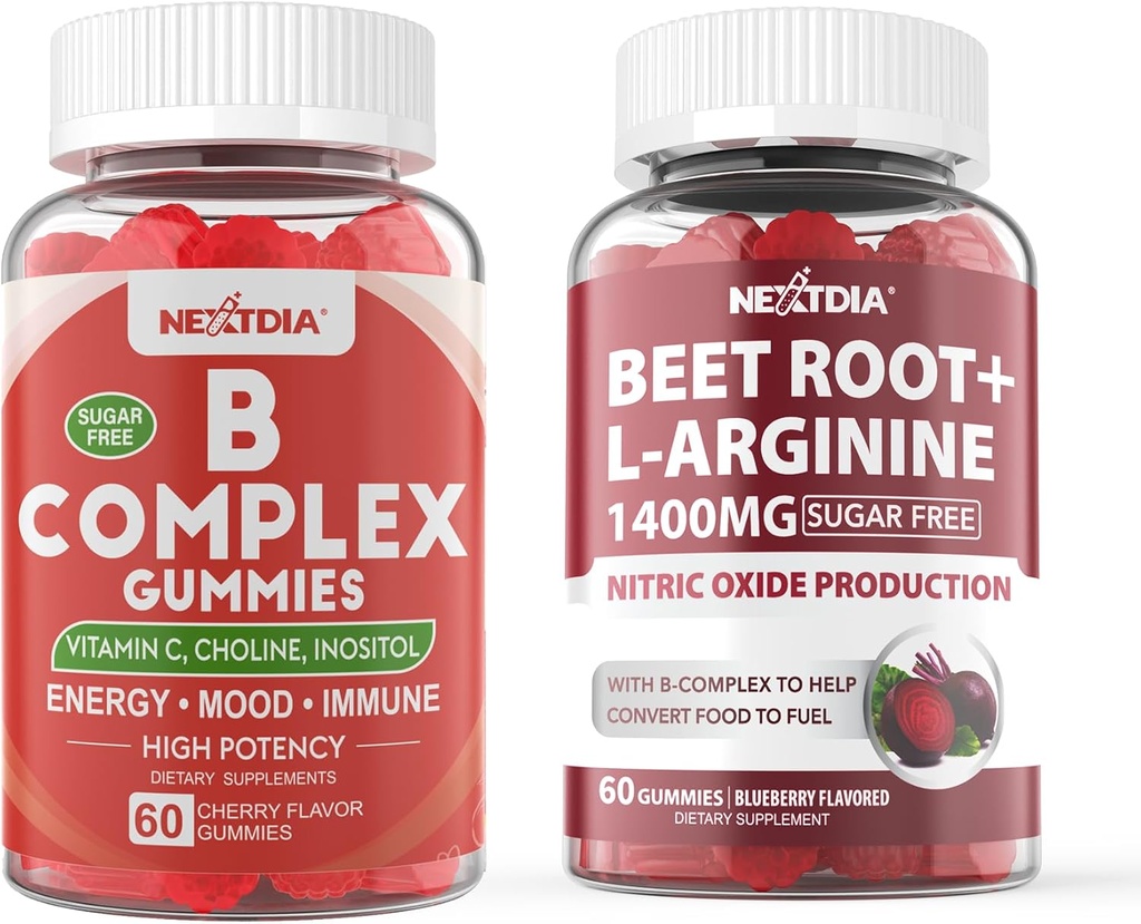 Gommies complexes de vitamine B avec Gommies de racines de betterave