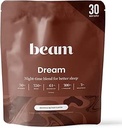 Beam Dream Sleep Powder, L-Theanine, Apigenin, Reishi et Magnésium, troisième partie testé aide au sommeil naturel et supplément de sommeil pour le sommeil profond, relaxation et récupération, soutien de sommeil naturel, 30 portions