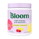 Bloom Nutrition Pré-entraînement à haute énergie avec Beta Alanine, Ginseng et L Tyrosine pour Amino Energy, Poudre de caféine naturelle de l'extrait de thé vert, Keto, Mélange de boisson sans sucre, Cimonade aux framboises