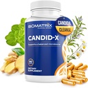 BioMatrix Candid-X Gut Cleanse avec Berberine, Origan, Caprylate de sodium, Camomille, Ginger, PAU D'arco, Supplément digestif pour les hommes et les femmes