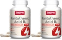 Formules de collants Acide pantothénique B5 500 mg - 100 capsules de légumes - Vitamine B essentielle - Production d'énergie et soutien au métabolisme - 100 portions (paquet de 2)