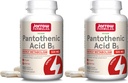 Formules de collants Acide pantothénique B5 500 mg - 100 capsules de légumes - Vitamine B essentielle - Production d'énergie et soutien au métabolisme - 100 portions (paquet de 2)